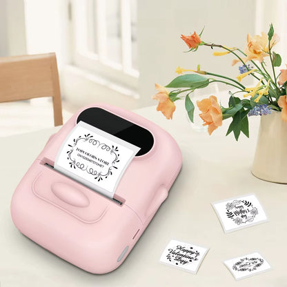 Portable Mini Printer E210 Thermal Adhesive Label Printer without Ink Bluetooth Sticker Printer Barcode Price Tag Label Maker